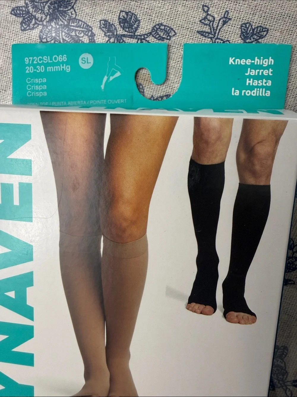 Dynaven Knee-High Medical 20-30 mmHg Compression Socks in Beige knee High SL